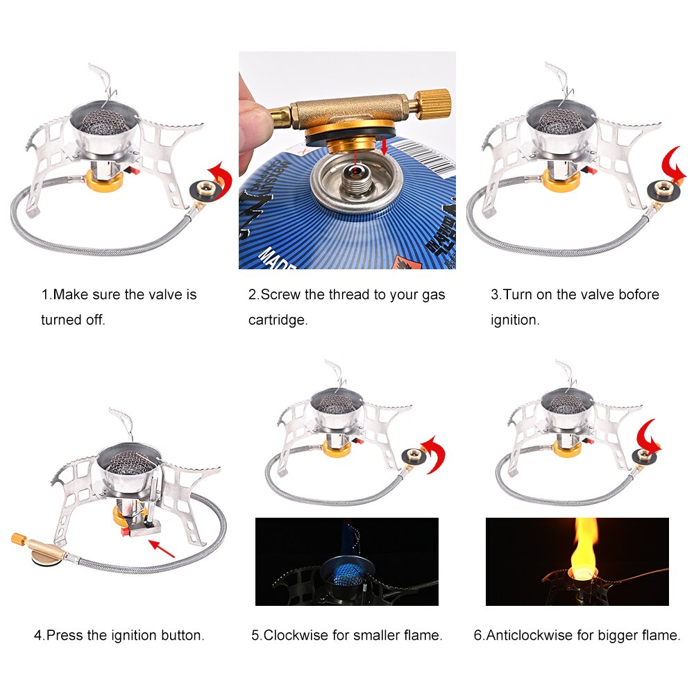 X-eped Camping Gas Stove Wind protection - Portable Stove