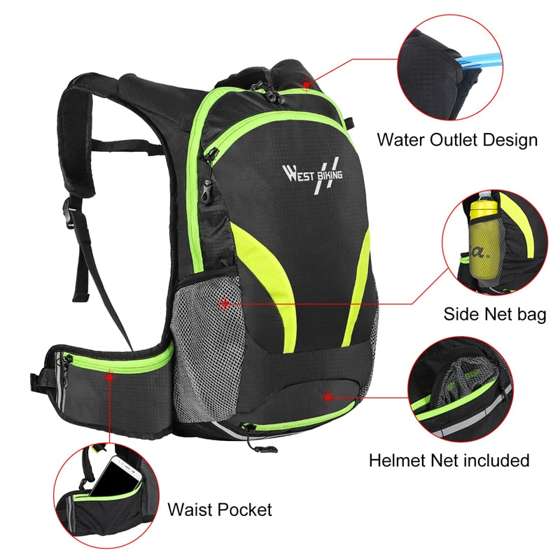 WEST BIKING 15 L Ultralight Portable Bicycle Backpack Breathable