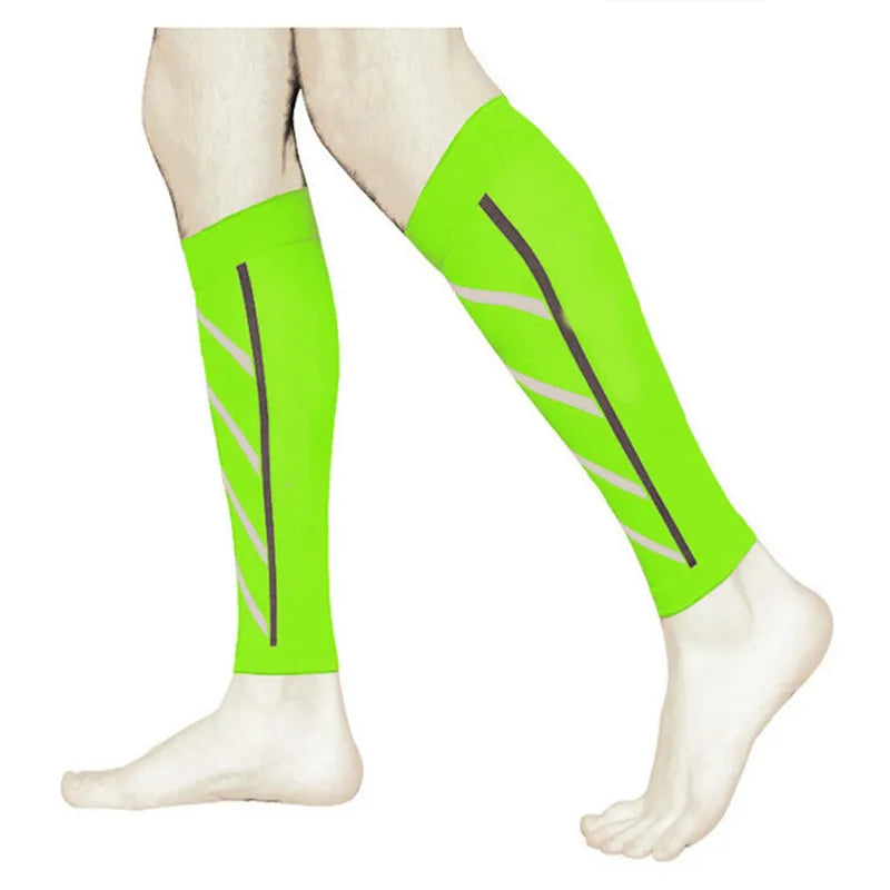 Brothock Compression Thin Calfskin Sports Socks Calf Support Assists Night Running Nylon Fluorescent Leggings Basketball Sleeves