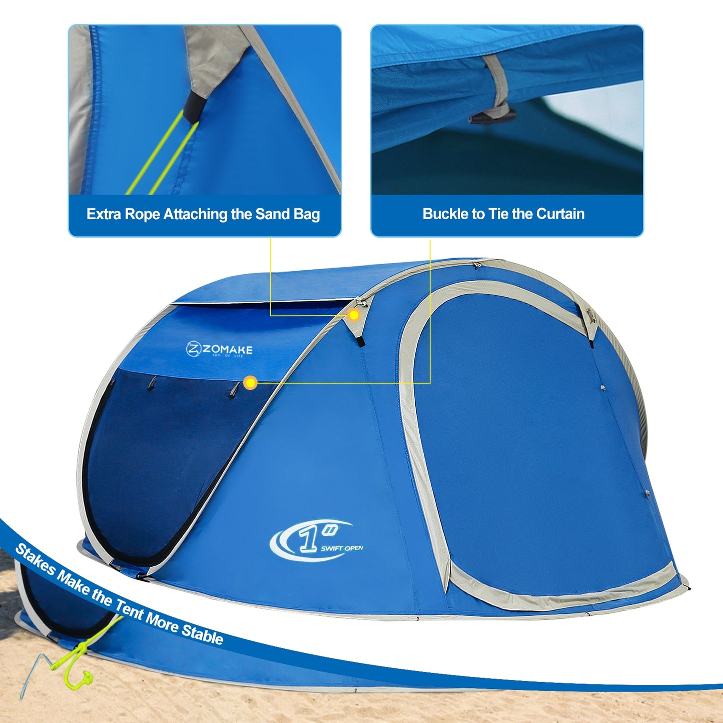 ZOMAKE Beach Pop Up Tent - Instant setup