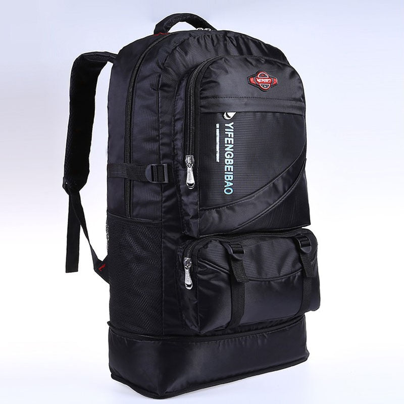 60L Waterproof Men Nylon Backpack Travel Pack