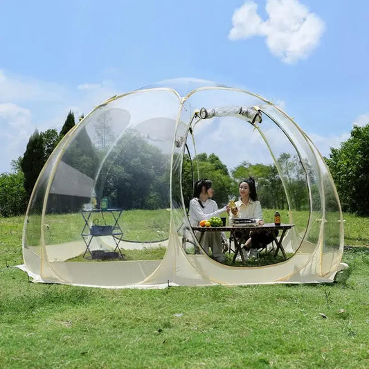 Transparent Camping Tent 4-8 Person Star Dome Tent Portable Spherical Tents 360 Degree Panoramic Window Outdoor Sun Room Tents