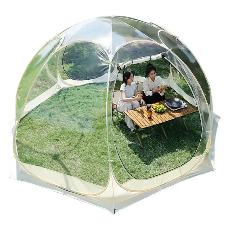 Transparent Camping Tent 4-8 Person Star Dome Tent Portable Spherical Tents 360 Degree Panoramic Window Outdoor Sun Room Tents