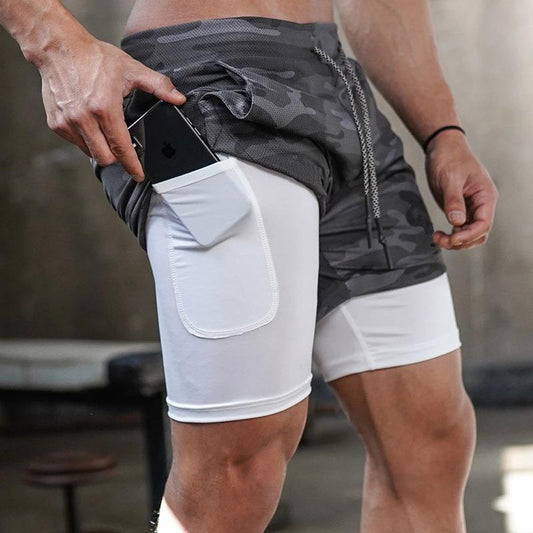2 in 1 Quick Dry Breathable Active Gym Workout / Hiking / Outdoor Shorts