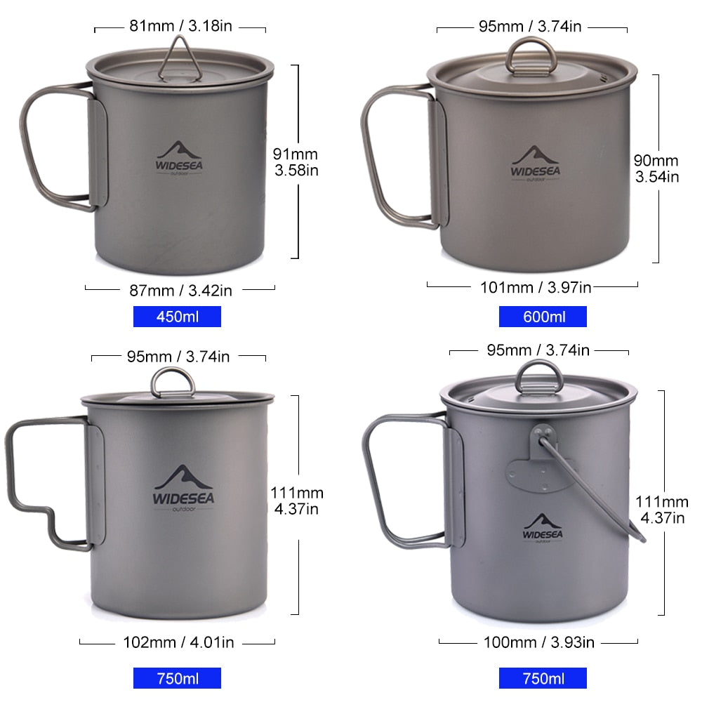 Widesea Camping Mug Titanium Cup