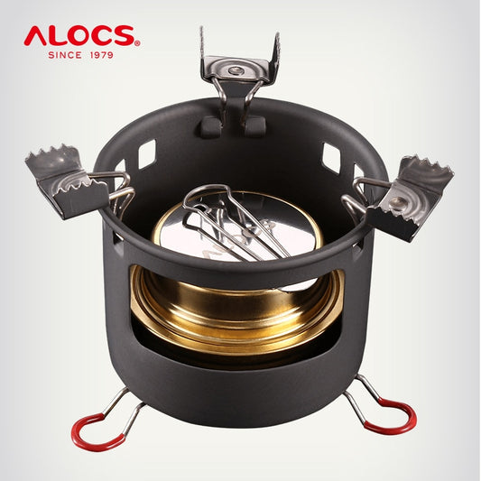 ALOCS CS-B02 CS-B13 Compact Mini Spirit Burner Alcohol Stove with Stand for Outdoor Activities